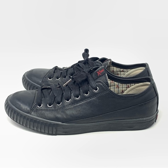 John Varvatos Bootleg Sneakers Low Top Black Size 8 - Picture 9 of 16